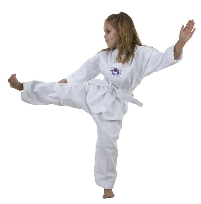 Black TKD Lightweight Student Taekwondo Uniform V-Neck Gi